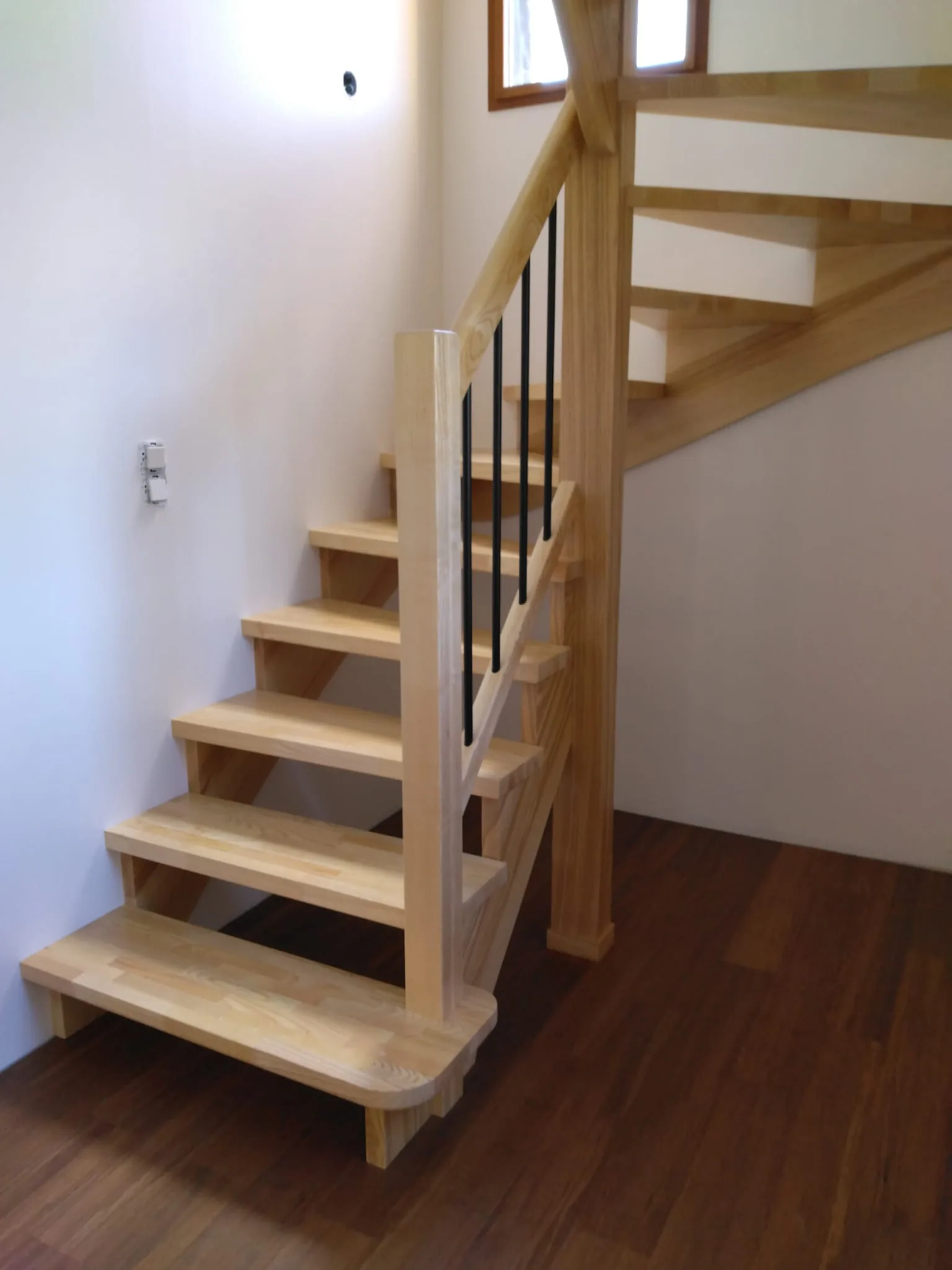 Escalier double quarts tournant à l'anglaise — Escalier (vue 2)